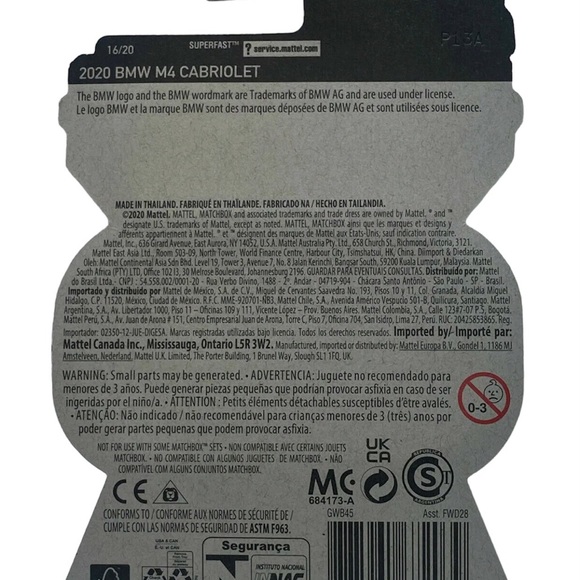 2023 Matchbox Moving Parts 2020 BMW M4 Cabriolet - Picture 2 of 2